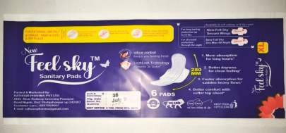 new feel sky sanitary pads XL pack of 4 0